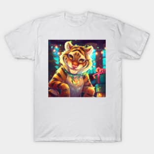 Cute Tiger Drawing T-Shirt